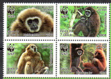 LAOS 2008, Fauna, WWF, serie neuzată, MNH, Nestampilat