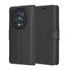 Husa pentru Honor Magic5 Pro, Techsuit, Leather Folio, Neagra