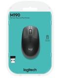 Mouse Logitech M190 Full Size Wireless Black PC