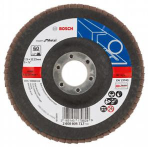 Disc de slefuire evantai BOSCH X551 pentru metal ,D 125 mm; G 60, versiunea inclinata foto