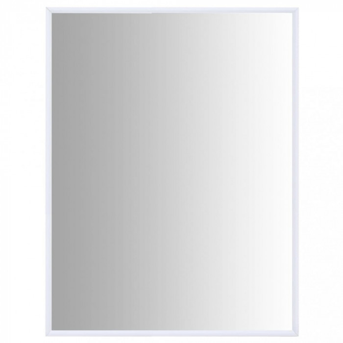 Oglindă, alb, 80x60 cm