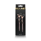 Clemele ajustabile pentru mamelon Bound - Nipple Clamps - D3 - Rose Gold, NS Toys