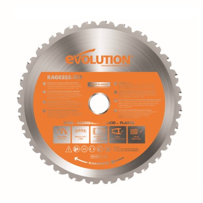 Disc pentru fierastrau circular, taiere multifunctionala Evolution RAGEBLADE255MULTI-1374, O255 x 25.4 mm, 28 dinti foto