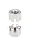 Piulițe hexagonale cu șanț M10x1.5mm - pachet de 5 - potrivite pentru utilaje - piulițe hexagonale din oțel inoxidabil 304 - argintii