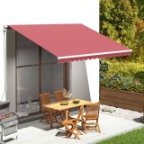 VidaXL P&acirc;nză de rezervă pentru copertină, roșu vișiniu, 4x3 m