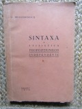 G. Dragomirescu - Sintaxa si stilistica propozitiunilor independente CU DEDICATIE SI AUTOGRAF