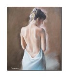 Tablou nud pictat manual, Feminitate, 60x50cm ulei pe panza, Mircea Iordache