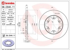 BREMBO 08.C540.11 PRIME LINE - UV Coatedisc frana foto
