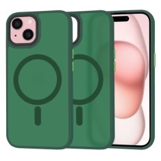 Husa pentru iPhone 15 - Techsuit HaloFrost&nbsp;MagSafe Series - Midnight Green