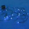 Instalație Lumini Solare, Model LED, 60 Becuri, Alb Rece, Lungime 10.3m, IP44, Cablu Verde, Oem