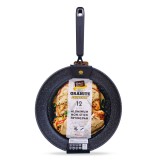 Tigaie Aluminiu 30cm Baker&#039;s Secret, Antiaderenta, Gri Inchis, Toate plitele inclusiv Inductie