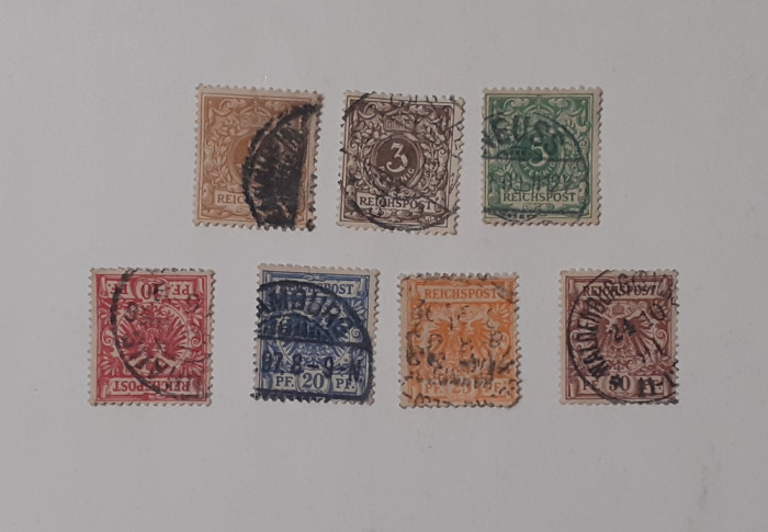 Timbre Germania 1889 - 7 Valori Stampilate, Complet (VEZI DESCRIEREA)