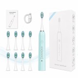 Cumpara ieftin Periuta de Dinti Electrica SofiaCONCEPT&reg;, 8 Capete Incluse, IPX7, 1200Mah, 43000 Miscari/Min, Blue Coral