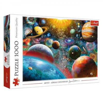 Puzzle Trefl, Spatiu cu Planete 1000 Piese, Multicolor foto