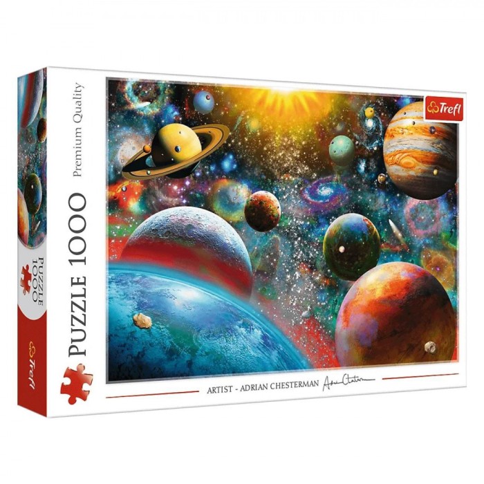 Puzzle premium quality, pentru adulti, cu imagine, Spatiu cu Planete (1000 de piese)