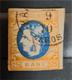 1869 Carol I cu favori i, 25 bani
