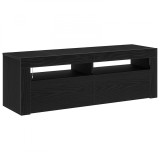 VidaXL Dulap TV cu LED Negru Stejar 120x35x40 cm Lemn prelucrat