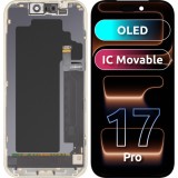 Cumpara ieftin Display cu Touchscreen MP compatibil cu Apple iPhone 17 Pro, cu Rama, Versiune OLED FHD IC Movable, Negru