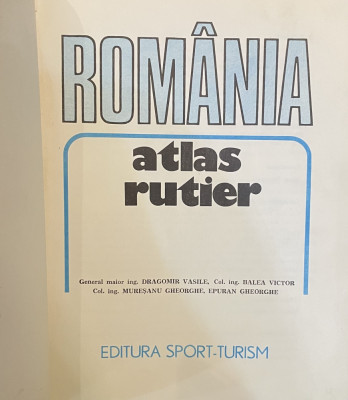 ROMANIA , ATLAS RUTIER , 1981 foto