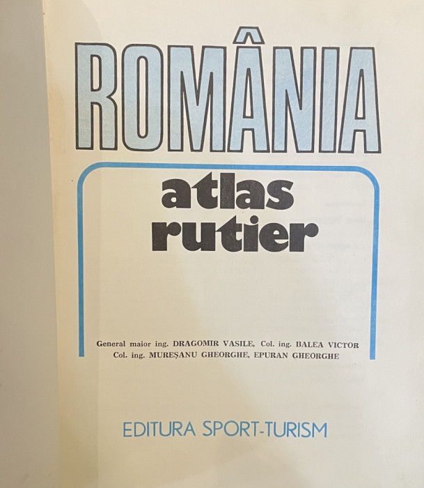 ROMANIA , ATLAS RUTIER , 1981