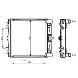 Radiator racire Porsche 911 (996) Carrera/Carrera 4, 1997-07.2001 Motorizare 3, 4 B6 221kw, Porsche Boxster (986), 1996-08.1999 Motor 2, 5 B6 150kw B