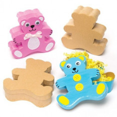 Set 4 cutiute din carton de decorat Ursuleti Baker Ross