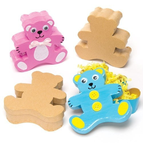 Set 4 cutiute din carton de decorat Ursuleti Baker Ross