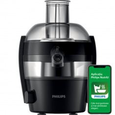 Storcator fructe si legume Philips Viva Collection HR1832/00, 1.5 l, Tehnologie QuickClean, Curatare rapida, Functie Anti-Picurare, Negru