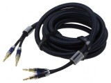 Cablu banana mufa x2 5m aurit negru