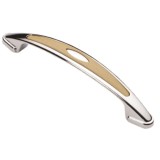 Cumpara ieftin Maner pentru mobila, din metal cu plastic, OZS-2077, lungime 120 mm, distanta gauri 96 mm, pin