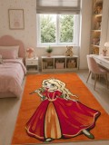 Cumpara ieftin Covor Camera Copii Kolibri 11250-160, Marime 80 x 150 cm, Portocaliu, Inaltime Fir 9 mm, Antialergic, Polipropilena, Gradinita, Cresa, Loc de Joaca
