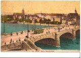CPIB 16766 CARTE POSTALA - BASEL. NEUE RHEINBRUCKE, PHOTOGLOB Co. ZURICH, 1907