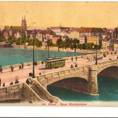 CPIB 16766 CARTE POSTALA - BASEL. NEUE RHEINBRUCKE, PHOTOGLOB Co. ZURICH, 1907