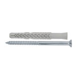 Diblu universal din nylon, Friulsider X3, 10 x 60 mm + surub, otel, zincat alb, amprenta Torx, 7 x 68 mm