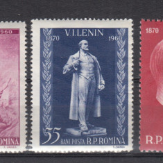 ROMANIA 1960 LP 491/492 - 90 ANI NASTEREA LUI LENIN SARNIERA