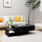 vidaXL Măsuță de cafea, negru, 105x55x32 cm, lemn prelucrat