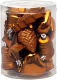 Set 20 decoratiuni pentru brad MagicHome, cupru auriu, modele mixte