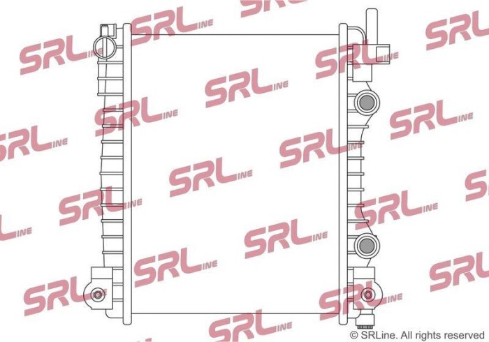Radiator Maserati Ghibli, Grecale, Levante, motor: 2.0 Turbo, 3.0 V6 T, radiator auxiliar; intrare/iesire conectare rapida; Mhev, 310x225x26, SRLine,
