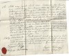 A3035N Locuitorul rom&acirc;n Velan Văsăliță din Borcut, &icirc;mprumut, T&acirc;rgu Lăpuș, Maramureș, anul 1832, limba maghiară, sigiliu &icirc;n ceară roșie