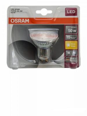 Spot Led GU10, PAR16, 350 lm, 50W (4.3W) lumina calda, Osram foto