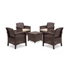 Set de mobilier de grădină Venus Quadro maro