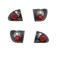Set stopuri tuning SEAT LEON (1M1), 11.1999-05.2005, Taiwan, partea stanga+dreapta, negru, transparent;