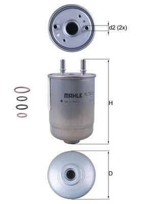 MAHLE KL 752/5D filtru combustibil foto