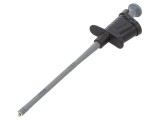 Clips de măsurare cu c&acirc;rlig negru 6A 4mm nichelat