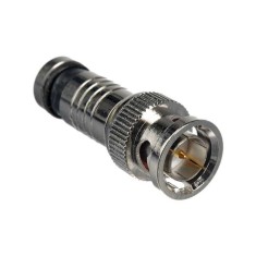 Mufa BNC tata sertizare prin compresie 75 ohm pentru RG59 cu pin aurit