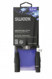Cablu prelungitor digital XLR 5 pini tata - XLR 5 pini mama 0.5m gri Sweex