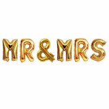 Set baloane folie Mr &amp; Mrs auriu