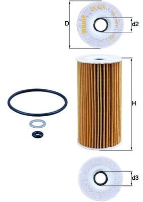 MAHLE OX 424D Filtru ulei foto