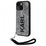 Karl Lagerfeld Husa Sequins Reversible iPhone 14 Negru / Argintiu