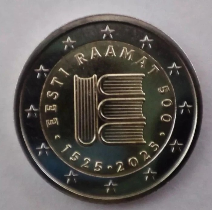 Estonia 2 euro 2025 prima carte tiparita, UNC